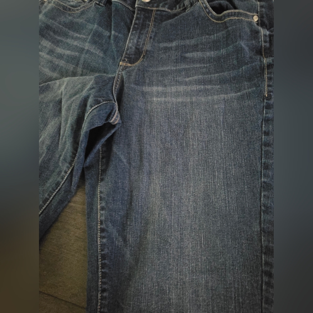 Lane Bryant 16T Tall Dark Wash Bootcut Jeans Stretch Denim Curvy Plus Size - Picture 4 of 11